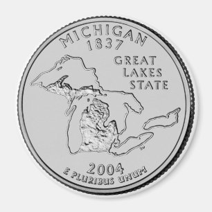 2004 Michigan State Quarter magnet