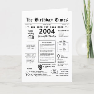 2004 The Year You Were Born Birthday Card