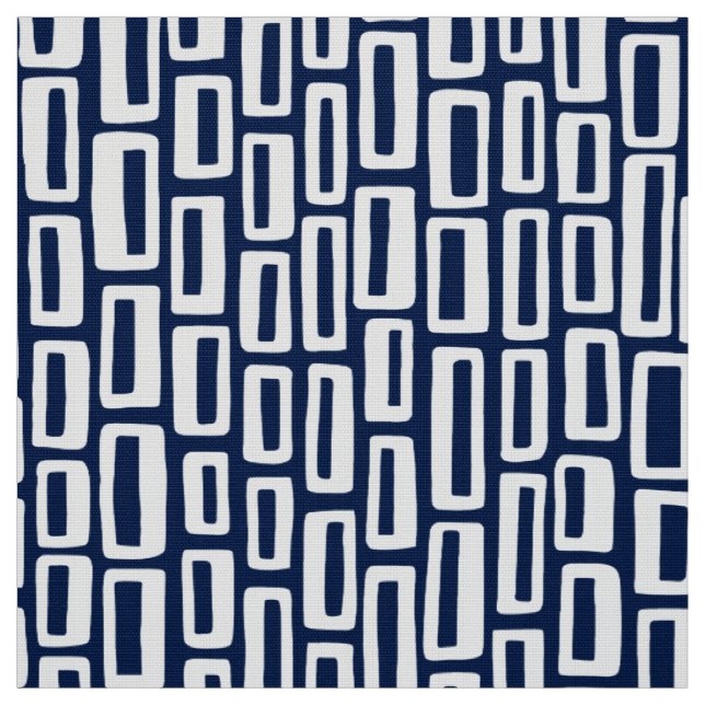 200515 - White on Dark Blue 001744 Fabric (Swatch)