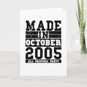 2005 Birthday october Vintage Saying Card