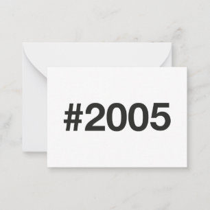 2005 Hashtag 20 Birthday Anniversary Card
