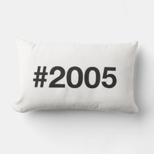 2005 Hashtag 20 Birthday Anniversary Lumbar Cushion