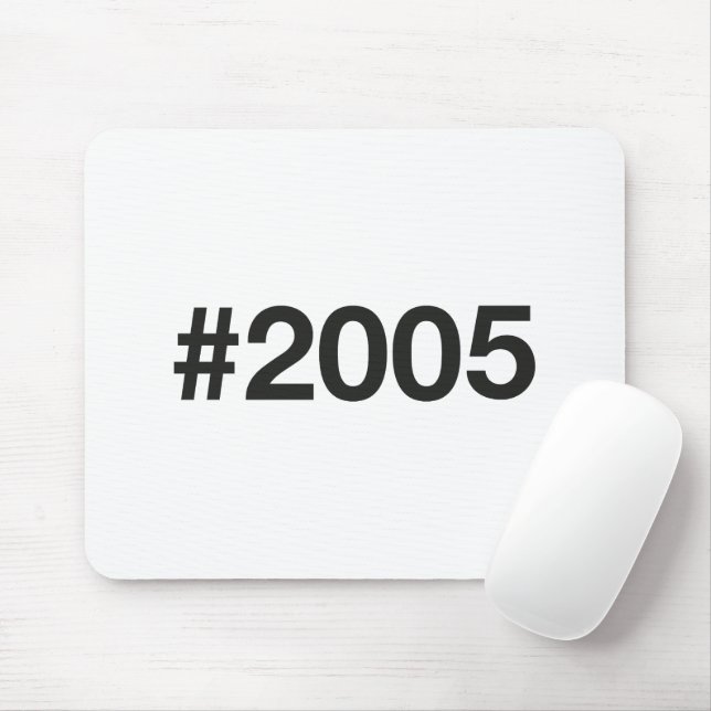2005 Hashtag 20 Birthday Anniversary Mouse Pad (With Mouse)