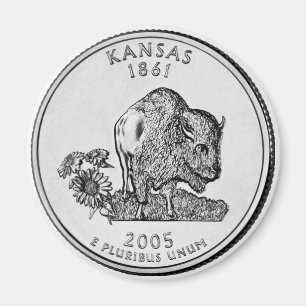 2005 Kansas State Quarter magnet