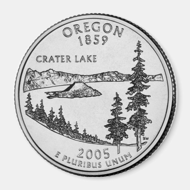 2005 Oregon State Quarter magnet (Front)