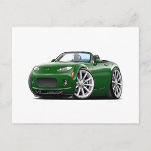 2006-08 Miata Green Car Postcard