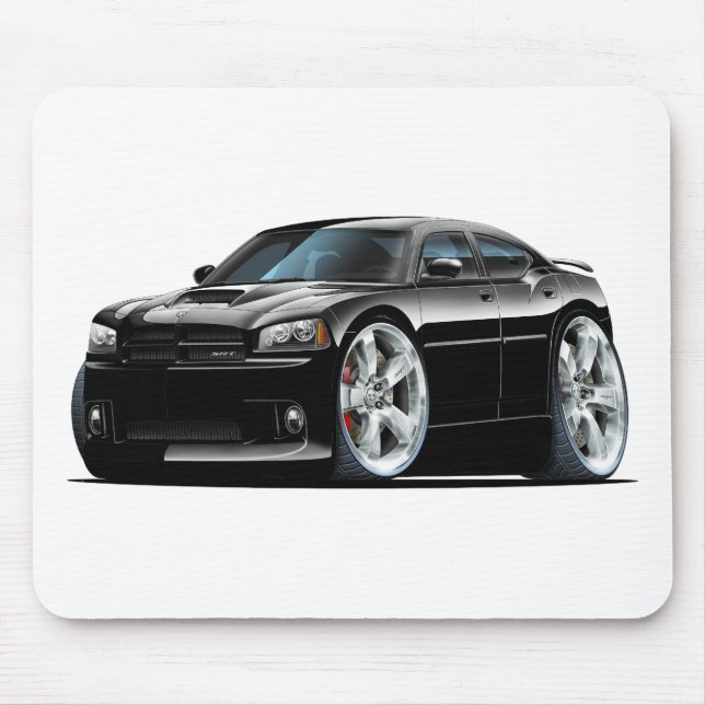 2006-10 Charger SRT8 Black Car Mouse Pad (Front)