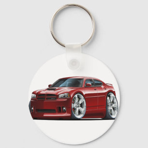 2006-10 Charger SRT8 Maroon Car Key Ring