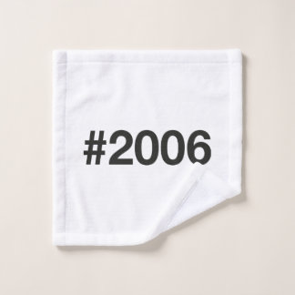 2006 Hashtag 19 Birthday Anniversary Wash Cloth