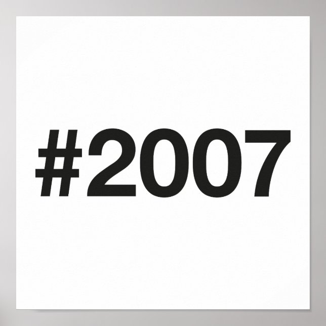 2007 Hashtag 18 Birthday Anniversary Poster (Front)