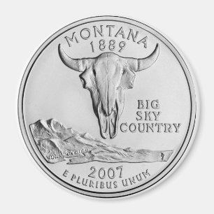 2007 Montana State Quarter magnet