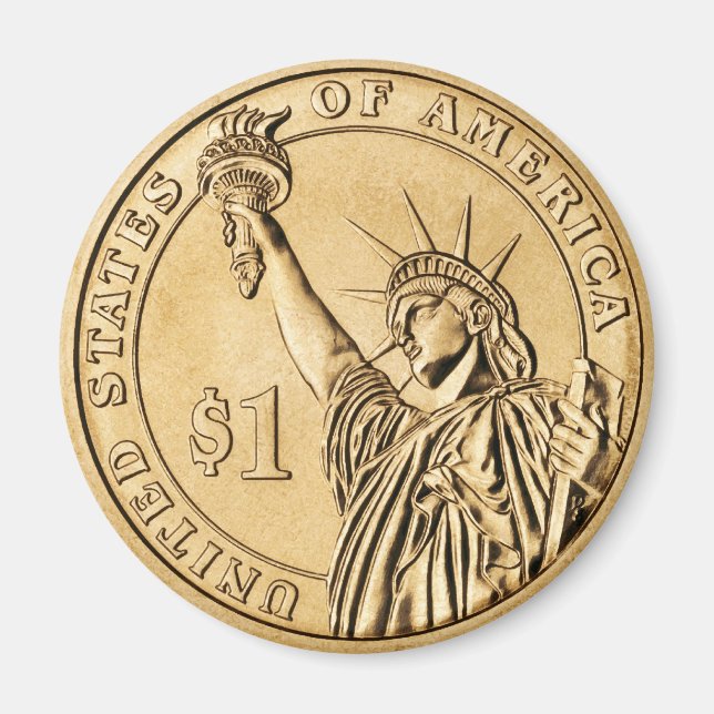 2007 Presidential One Dollar Coin from U.S. Mint Magnet (Front)