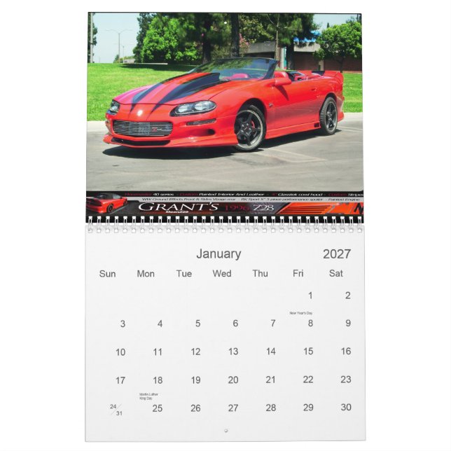 2007 ProjectCamaro.com Calendar (Jan 2027)