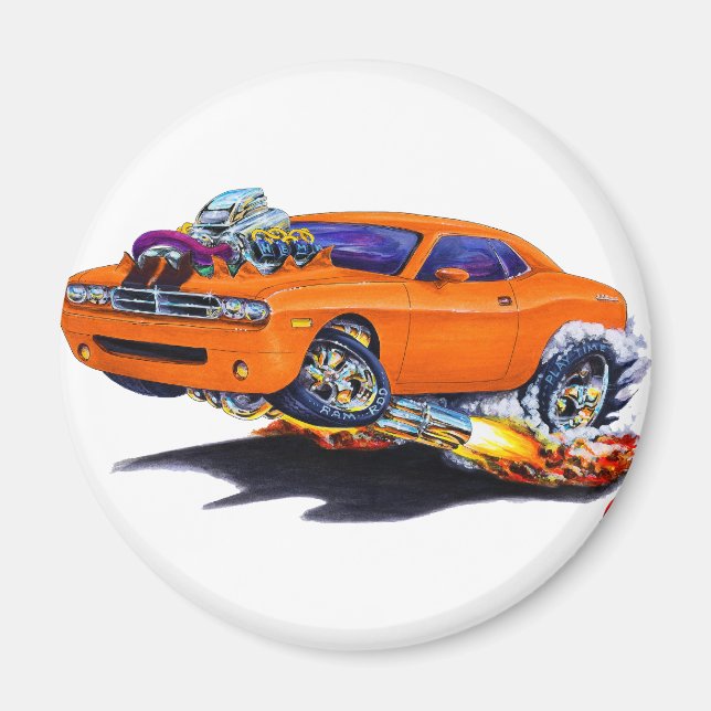 2008-10 Challenger Orange Car Magnet (Front)