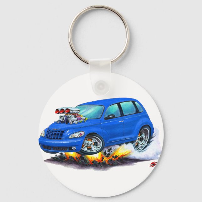 2008-10 PT Cruiser Blue Car Key Ring (Front)