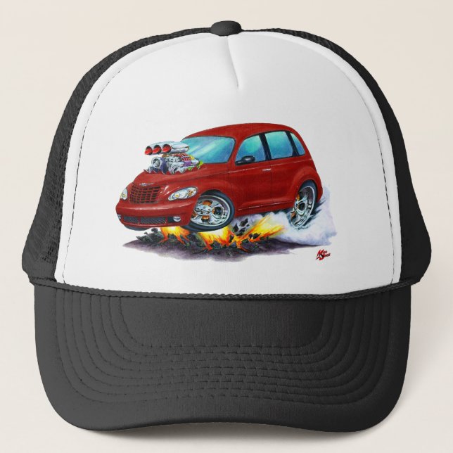 2008-10 PT Cruiser Maroon Car Trucker Hat (Front)