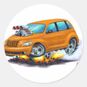 2008-10 PT Cruiser Orange Car Classic Round Sticker