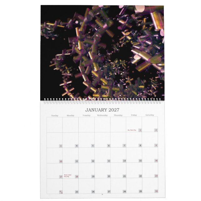 2008 Rendering Calendar (Jan 2027)