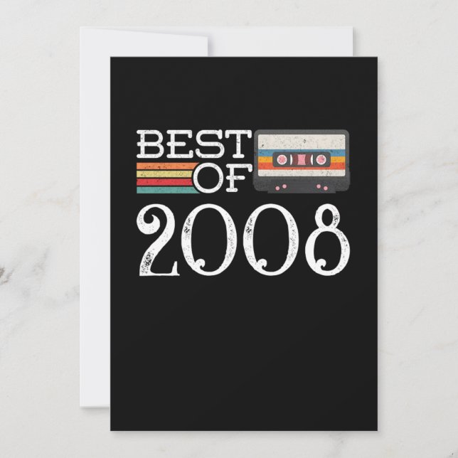 2008 Vintage 12 th Birthday Anniversary Gift Invitation (Front)