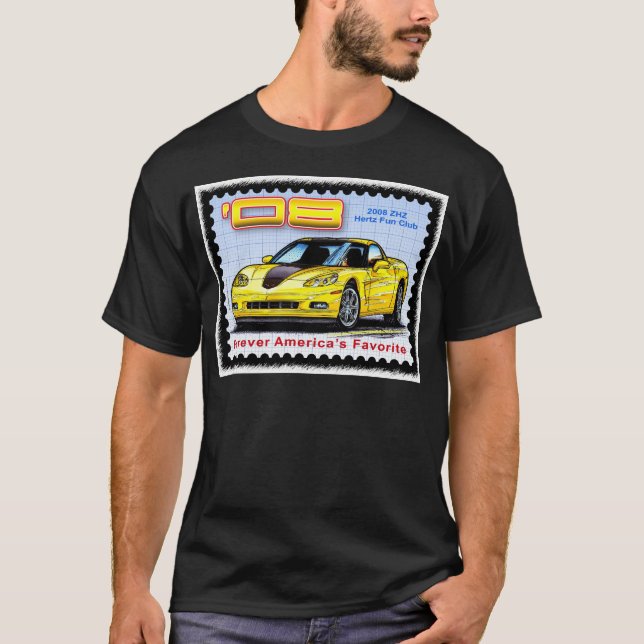 2008 ZHZ Hertz Fun Club Rental Edition Corvette T-Shirt (Front)
