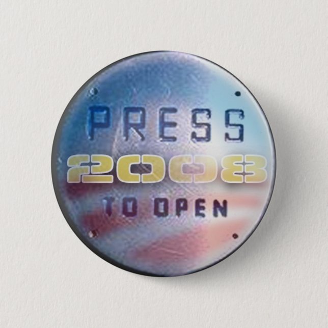 2008OBAMAPRESS 6 CM ROUND BADGE (Front)