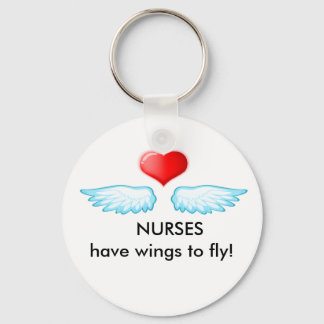 2009111418528,    NURSES have wings to fly! Key Ring