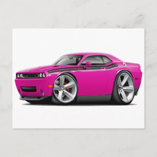 2009-11 Challenger RT Fuschia-Black Car Postcard