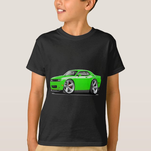 2009-11 Challenger RT Lime-White Car T-Shirt (Front)