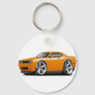 2009-11 Challenger RT Orange-White Car Key Ring