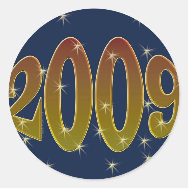 2009 Bloat Centred Classic Round Sticker (Front)