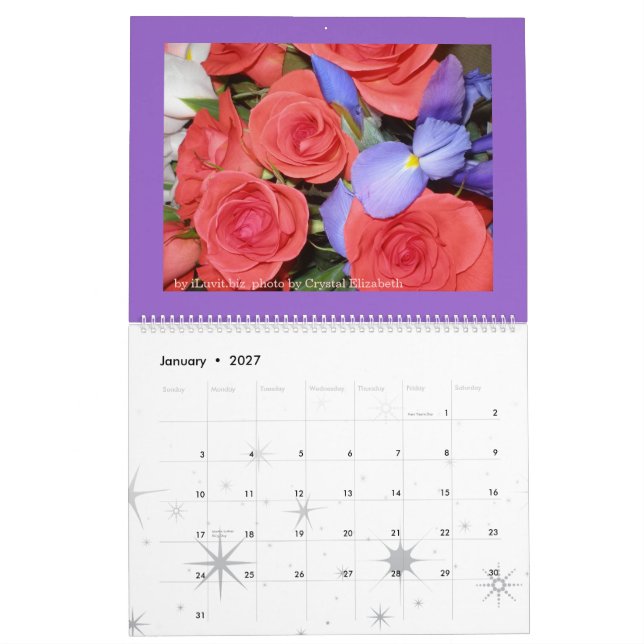 2009 Calendar - Say it with Flowers - Customised (Jan 2027)
