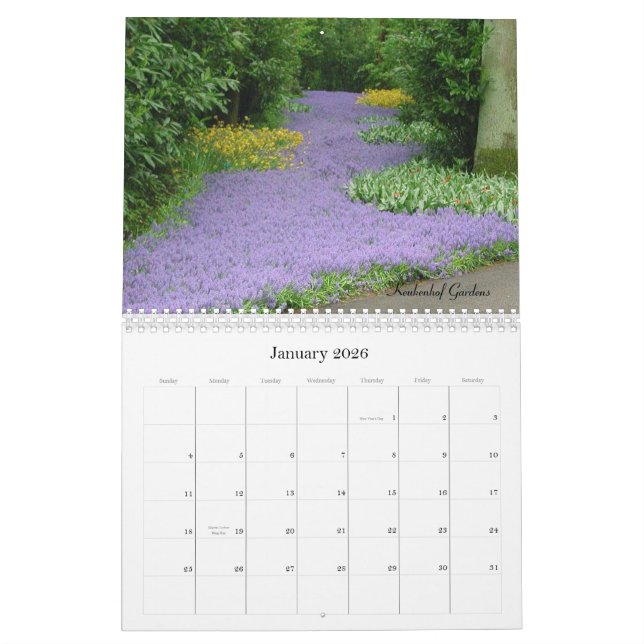 2009 Flowers Calendar (Jan 2026)