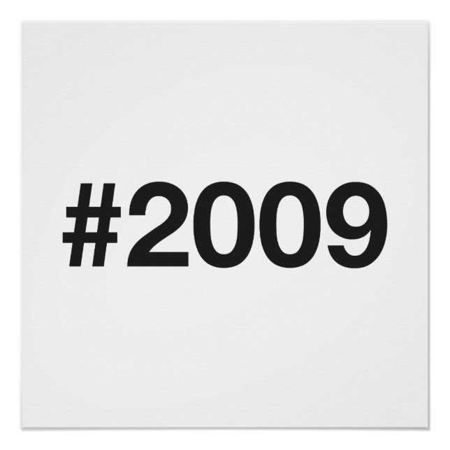 2009 Hashtag 16 Birthday Anniversary Poster (Front)