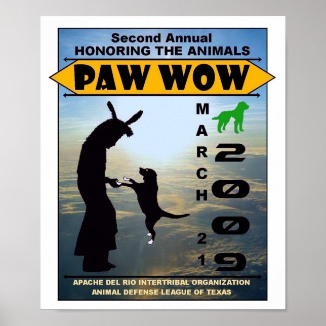 2009 "Honouring The Animals" Paw Wow Poster (Front)