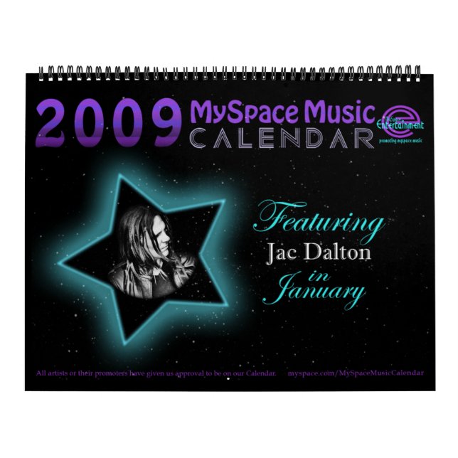 2009 MYSPACE MUSIC CALENDAR featuring JAC DALTON (Cover)