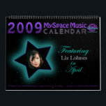 2009 MYSPACE MUSIC CALENDAR featuring LIZ LOHNES<br><div class="desc">All Artist on our Calendar have given us approval to be on our 2009 Calendar, either directly from them or through their own publicist/manager. Our 2009 "Be Inspired" Sing Songs for a Cause" Calendar will feature the following artist: Jac Dalton -Jan, Kellie JaXson -Feb, Man-do - March, Liz Lohnes -...</div>