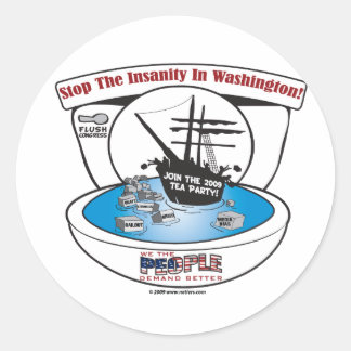 2009 Tea Party Classic Round Sticker