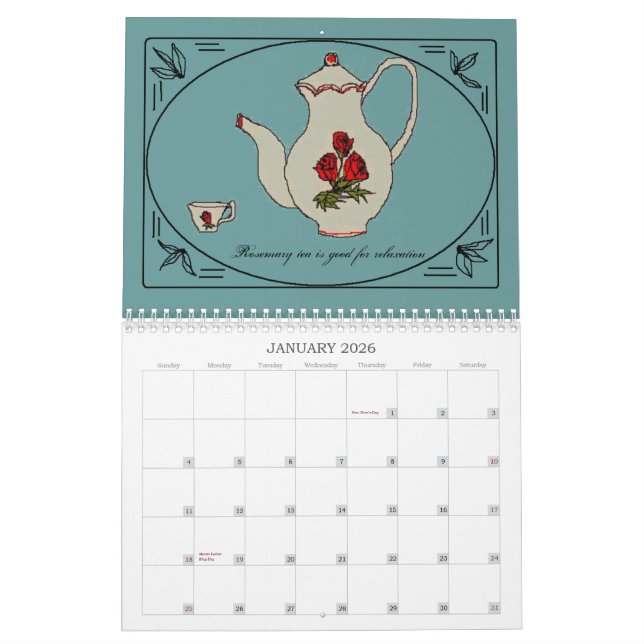 2009 Teapots - Customised Calendar (Jan 2026)