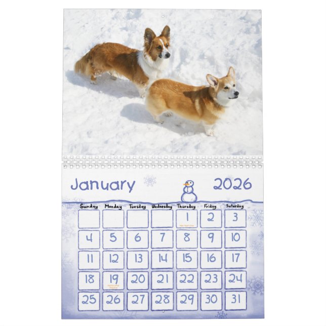 2009 Welsh Corgi Calendar (Jan 2026)