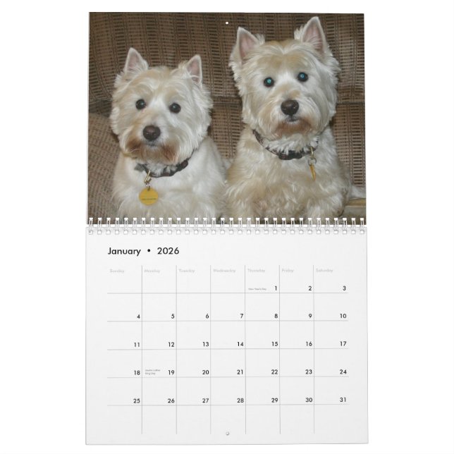 2009 Westies Calendar (Jan 2026)