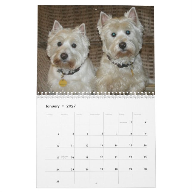 2009 Westies Calendar (Jan 2027)