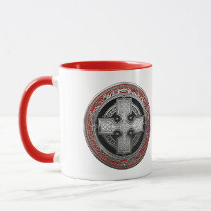 [200] Ancient Celtic Sacred Silver Knot Cross Mug
