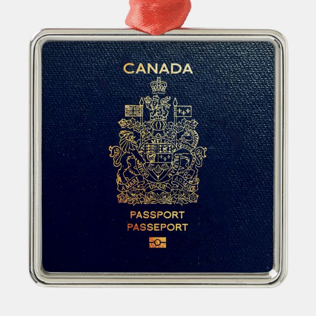 [200] Canadian Passport Cover Metal Tree Decoration (Front)