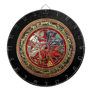 [200] Celtic Treasures - Three Dogs on Gold Dartboard