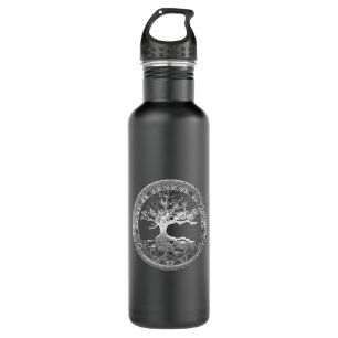 [200] Celtic Tree of Life [Silver] 710 Ml Water Bottle