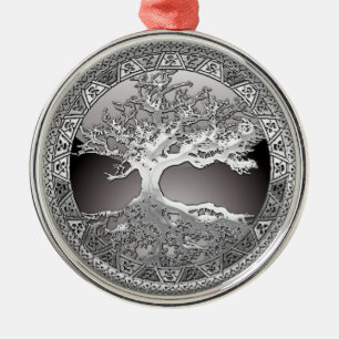 [200] Celtic Tree of Life [Silver] Metal Tree Decoration