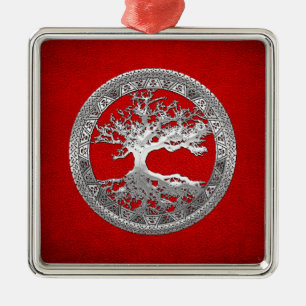 [200] Celtic Tree of Life [Silver] Metal Tree Decoration