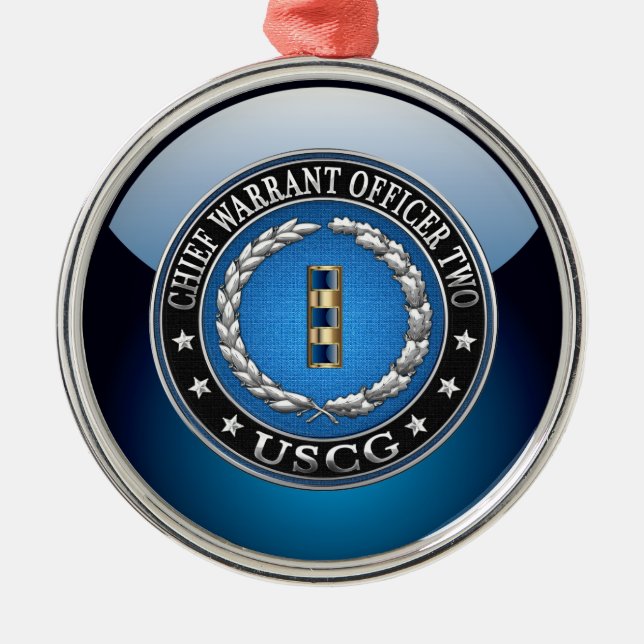 [200] CG: Chief Warrant Officer 2 (CWO2) Metal Tree Decoration (Front)