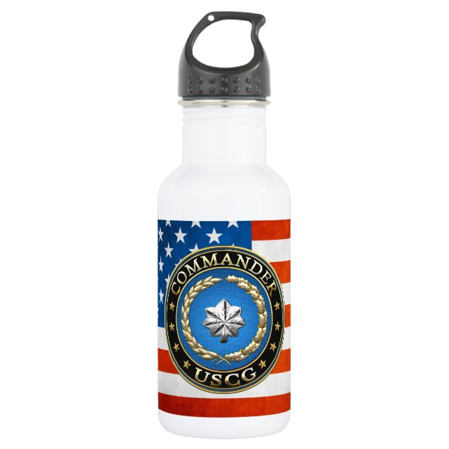 [200] CG: Commander (CDR) 532 Ml Water Bottle (Front)