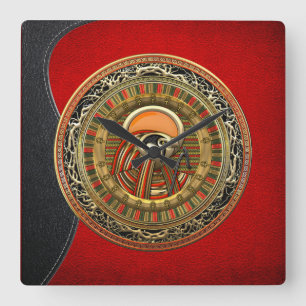 [200] Egyptian Sun God Ra Square Wall Clock